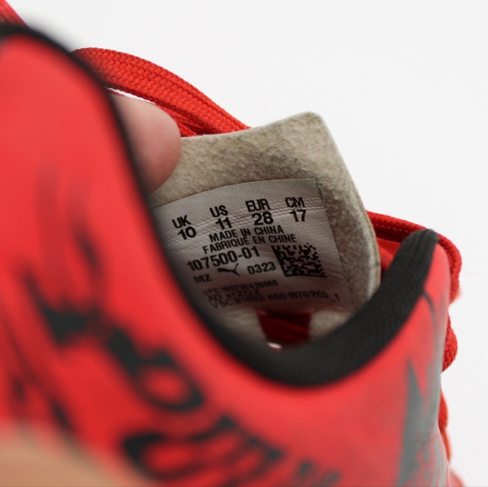 Little Girls Soccer Cleats Red/Black 11 - Picture 5 of 10